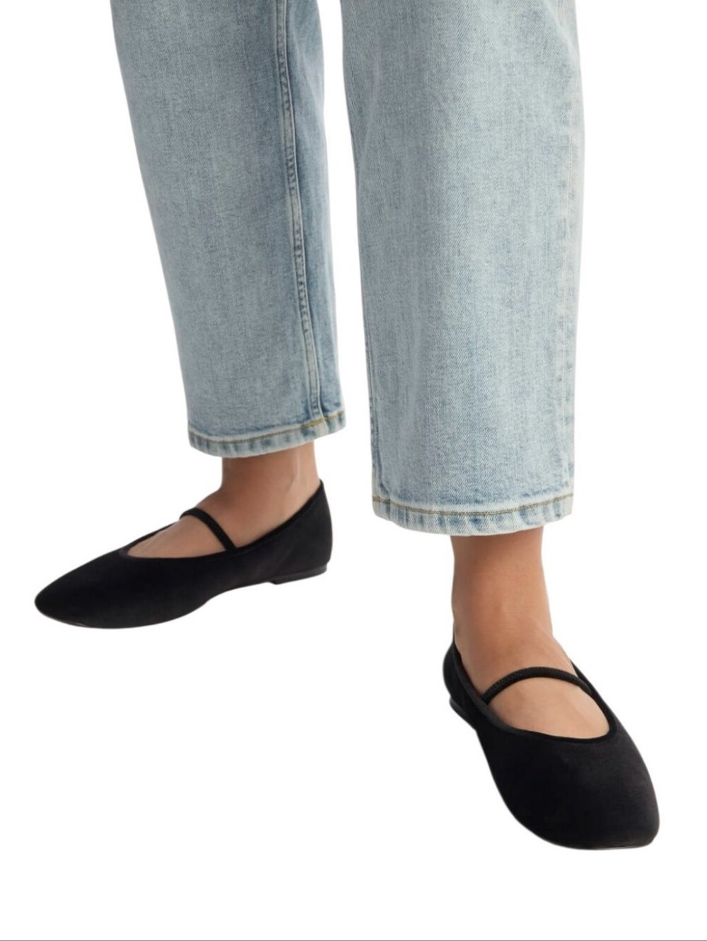 Everlane The Day Mary Jane Black Velvet